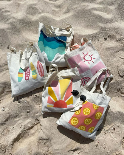 Sunset Tote - Pittura su Tote Bag